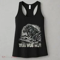 Electronic Music Dinosaur Dj Dubstep Women's Tank Top thumb 3