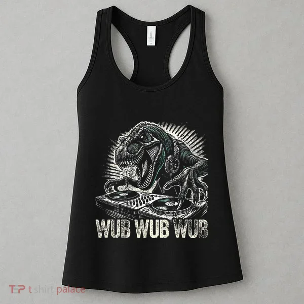 Electronic Music Dinosaur Dj Dubstep Women's Tank Top