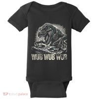 Electronic Music Dinosaur Dj Dubstep Baby Bodysuit thumb 0