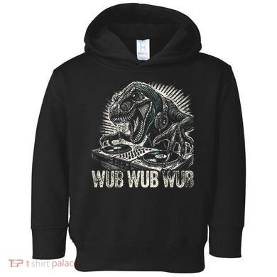 Electronic Music Dinosaur Dj Dubstep Toddler Hoodie