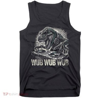 Electronic Music Dinosaur Dj Dubstep Tank Top