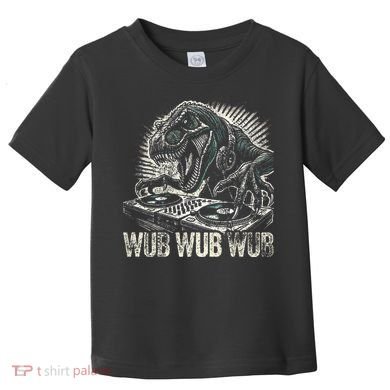 Electronic Music Dinosaur Dj Dubstep Toddler T-Shirt