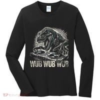 Electronic Music Dinosaur Dj Dubstep Women's Long Sleeve Shirt thumb 0