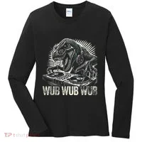 Electronic Music Dinosaur Dj Dubstep Women's Long Sleeve Shirt thumb 0