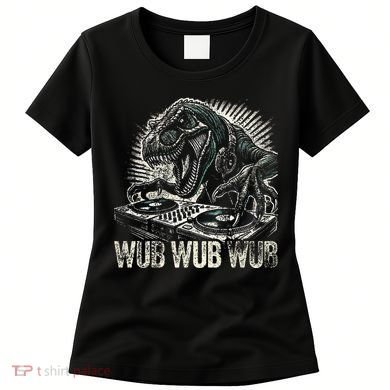 Electronic Music Dinosaur Dj Dubstep Women's T-Shirt