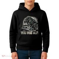 Electronic Music Dinosaur Dj Dubstep Kids Hoodie thumb 4