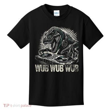 Electronic Music Dinosaur Dj Dubstep Kids T-Shirt