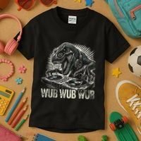 Electronic Music Dinosaur Dj Dubstep Kids T-Shirt thumb 3