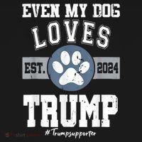 Even My Dog Loves Trump Usa Flag Election Trump Support Women's Tank Top thumb 5