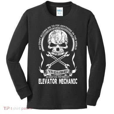Elevator Mechanic Kids Long Sleeve Shirt
