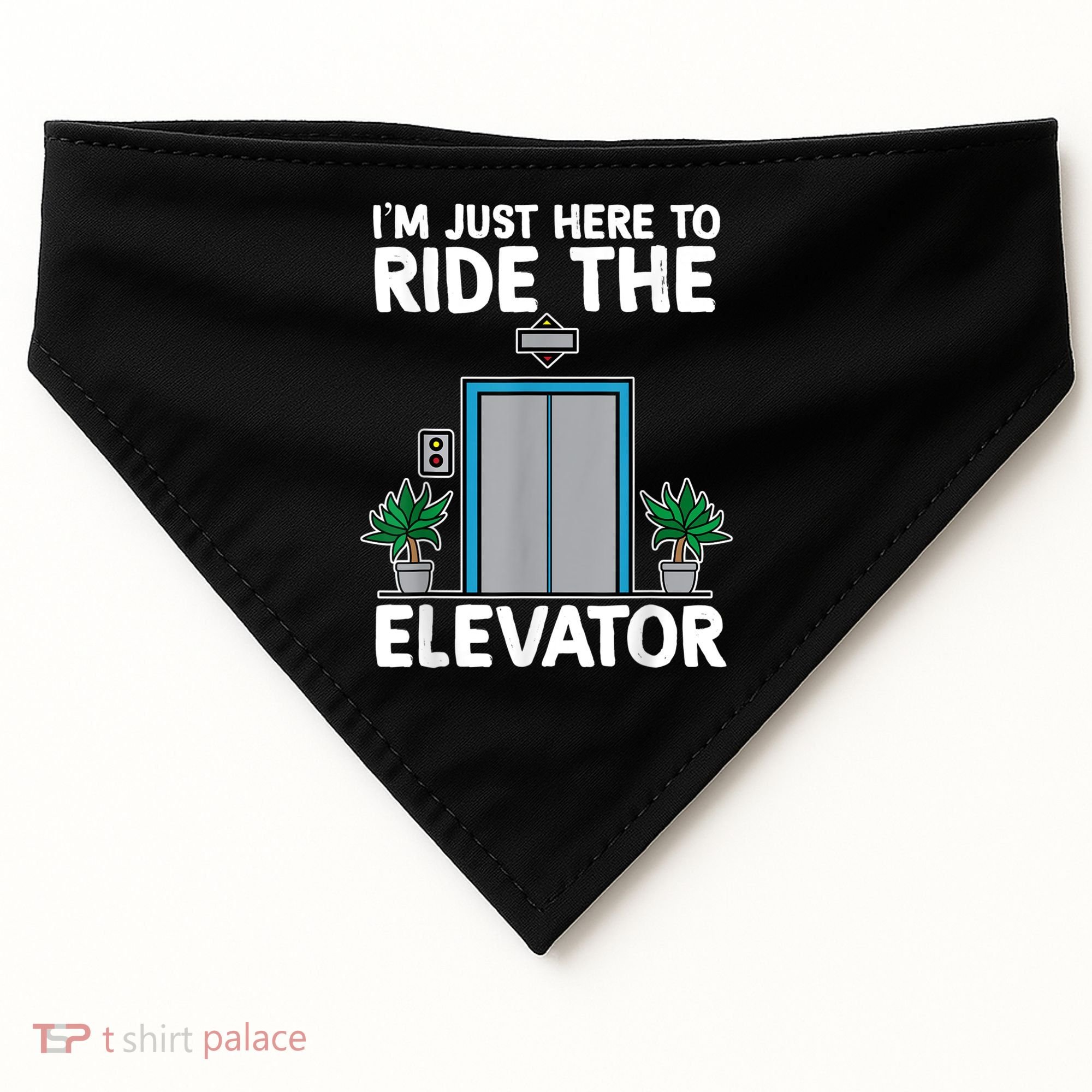 Elevator Mechanic Engineer Funny Elevators Lovers Take Ride USA-Made Doggie Bandana