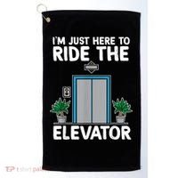 Elevator Mechanic Engineer Funny Elevators Lovers Take Ride Golf Towel thumb 0
