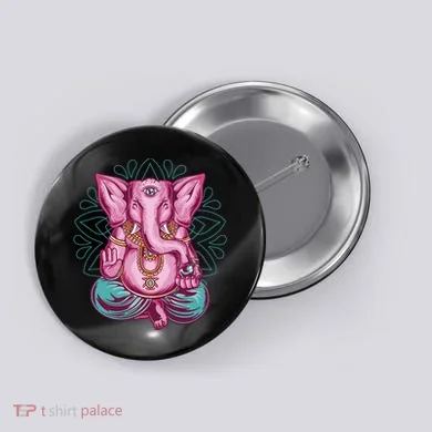 Elephant Meditating Button