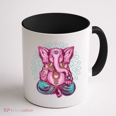 Elephant Meditating Coffee Mug back
