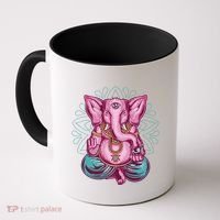 Elephant Meditating Coffee Mug thumb 0