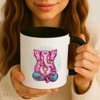 Elephant Meditating Coffee Mug thumb 3