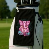 Elephant Meditating Golf Towel thumb 2