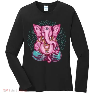 Elephant Meditating Women's Long Sleeve Shirt