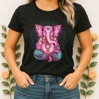 Elephant Meditating Women's T-Shirt thumb 2