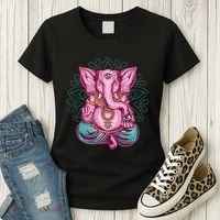 Elephant Meditating Women's T-Shirt thumb 3
