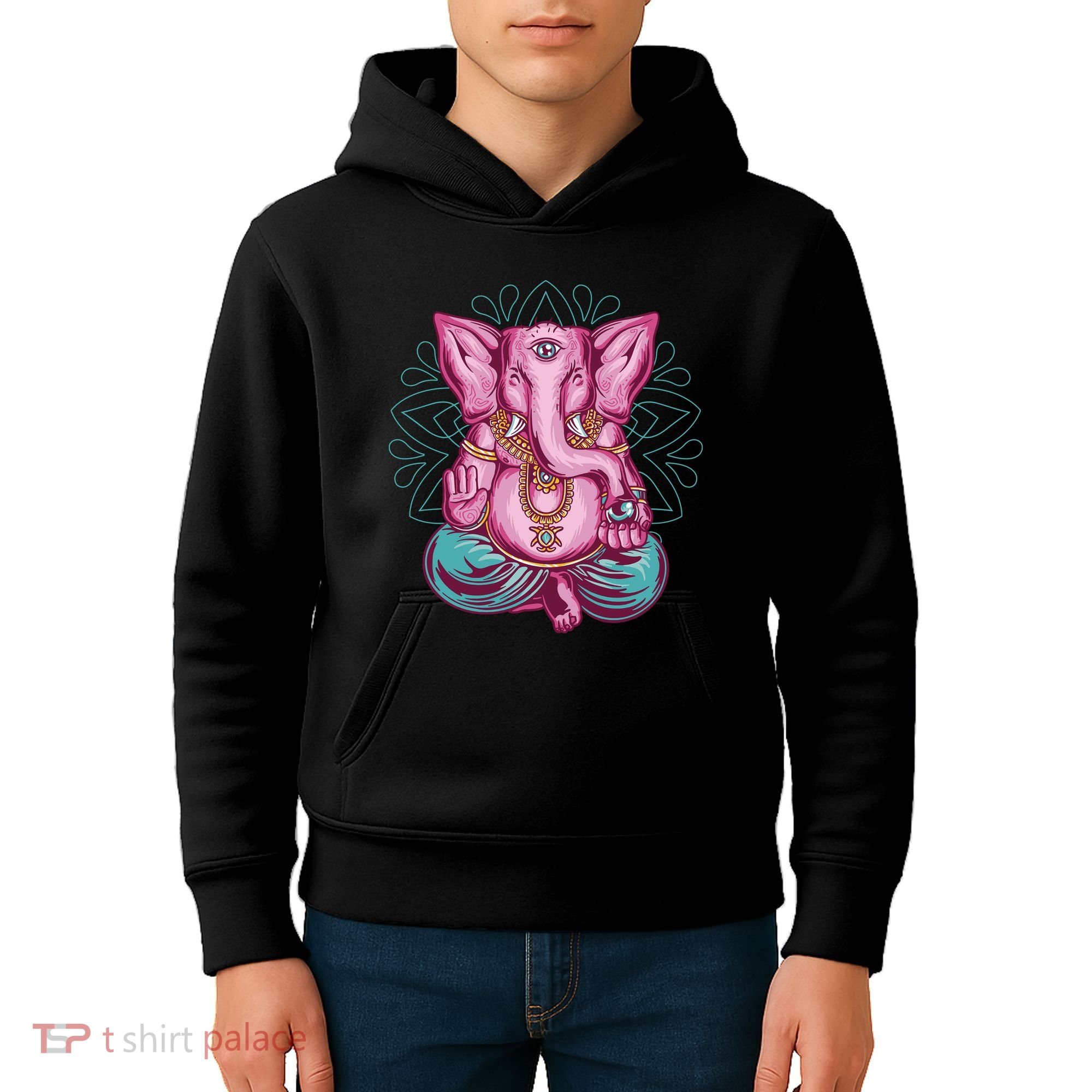 Elephant Meditating Kids Hoodie