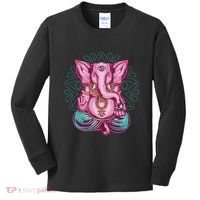Elephant Meditating Kids Long Sleeve Shirt thumb 0