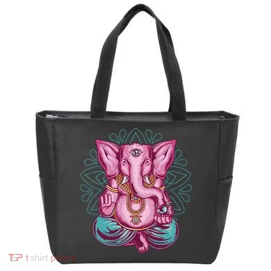 Elephant Meditating Tote Bag
