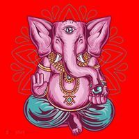 Elephant Meditating Santa Hat thumb 1