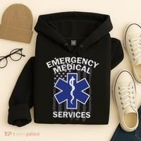 Emergency Medical Services Flag Hoodie thumb 4