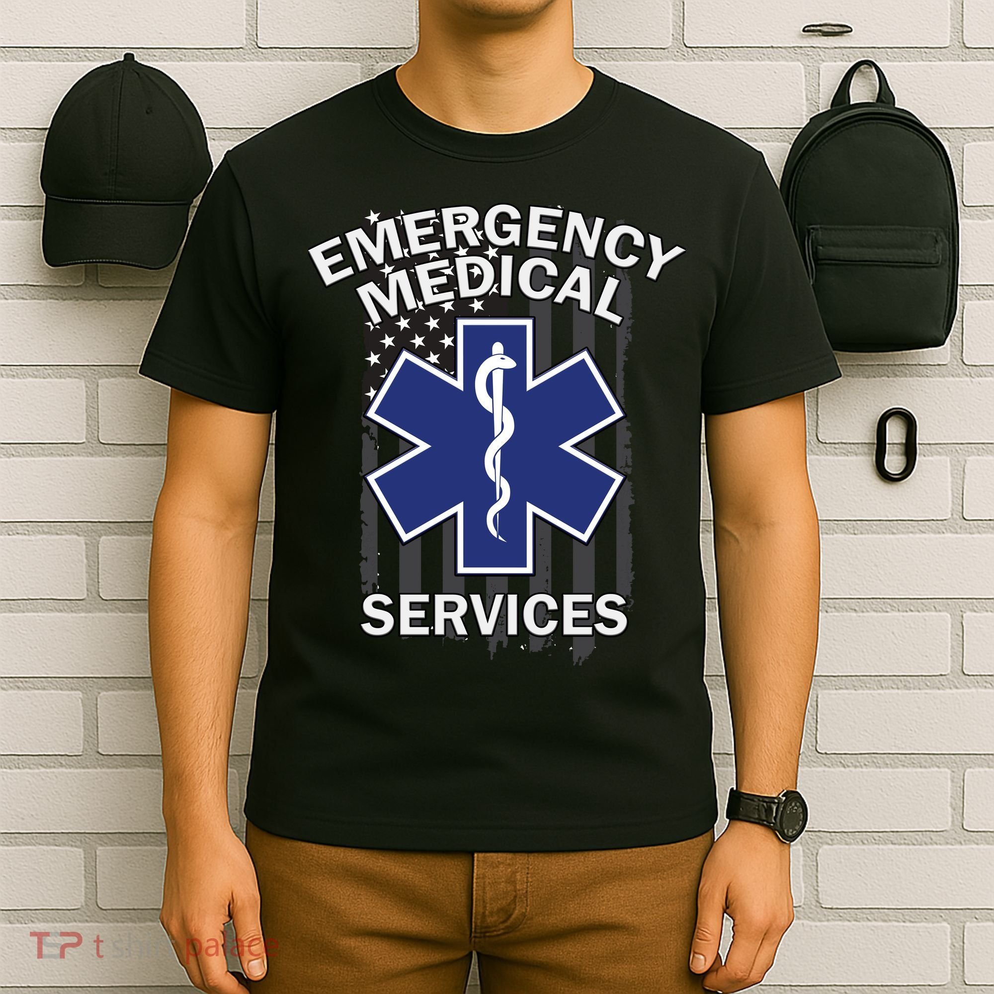 Emergency Medical Services Flag T-Shirt