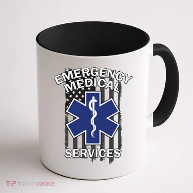 Emergency Medical Services Flag Coffee Mug back