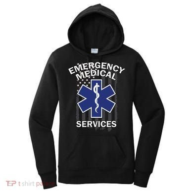 Emergency Medical Services Flag Women's Hoodie