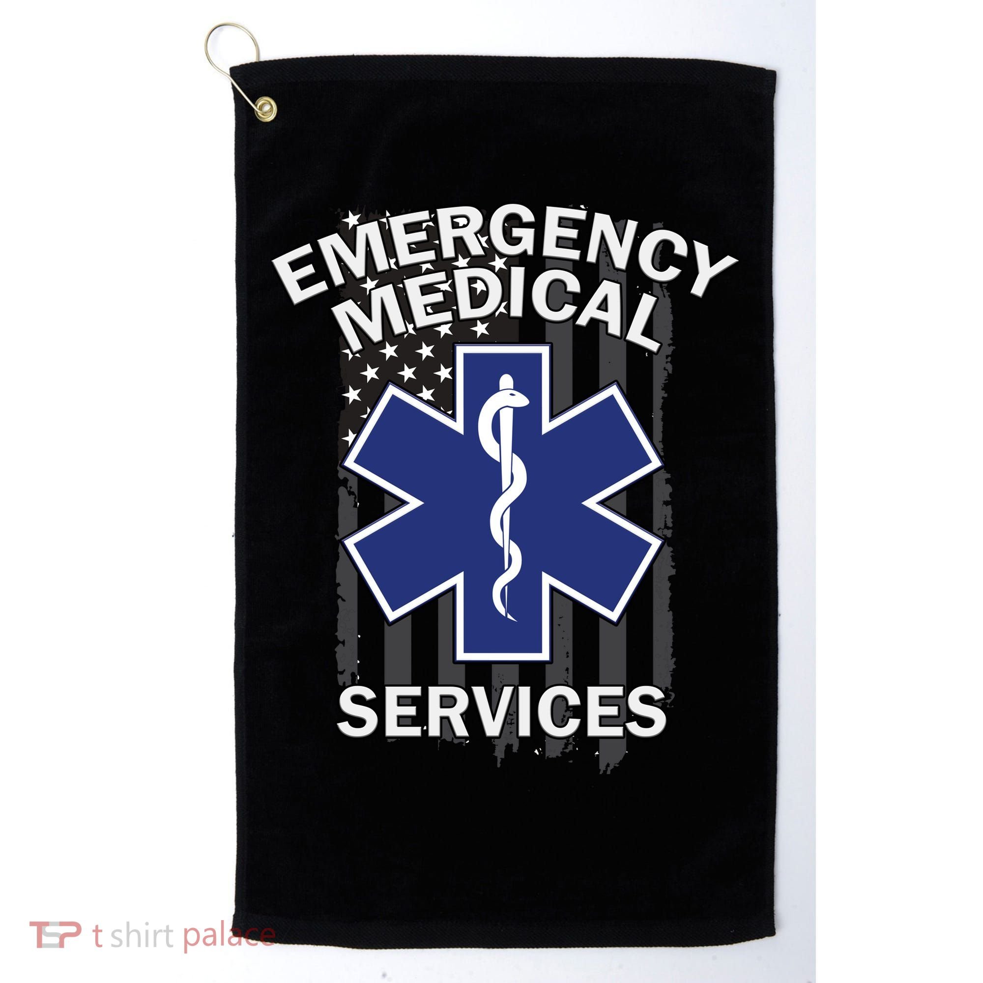 Emergency Medical Services Flag Golf Towel