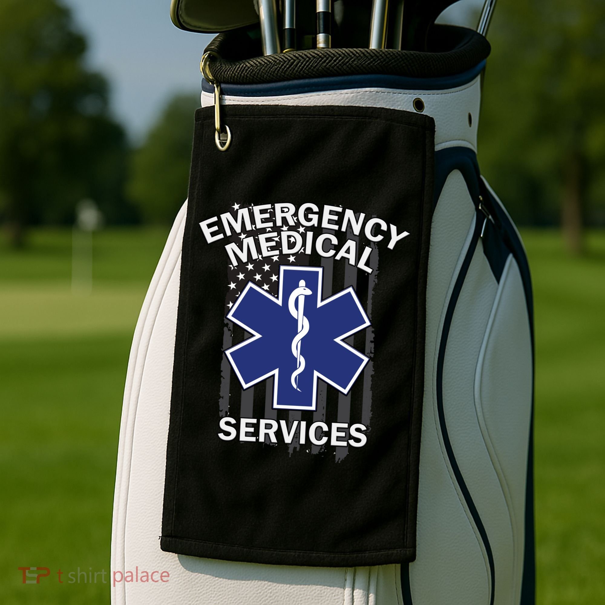 Emergency Medical Services Flag Golf Towel