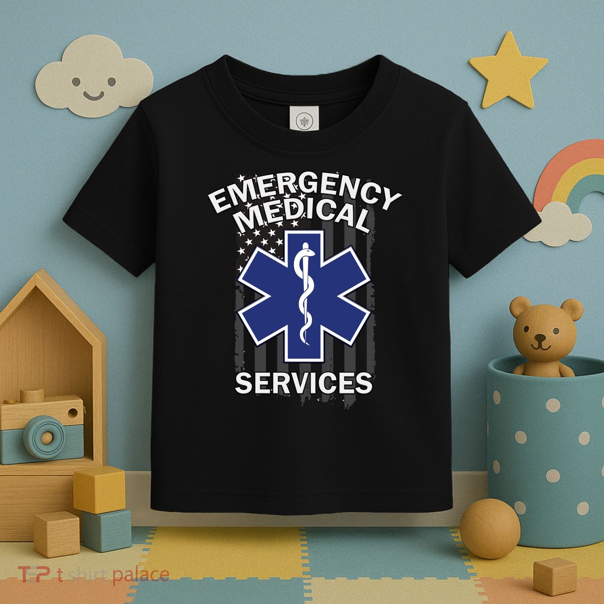 Emergency Medical Services Flag Toddler T-Shirt