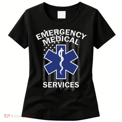 Emergency Medical Services Flag Women's T-Shirt