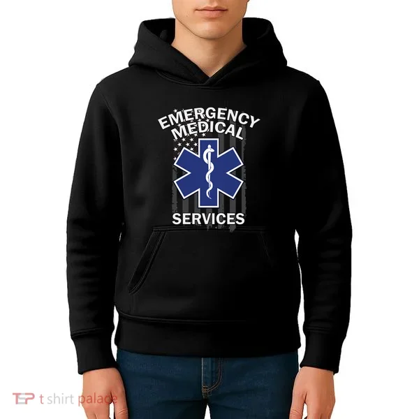 Emergency Medical Services Flag Kids Hoodie