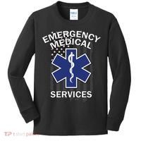 Emergency Medical Services Flag Kids Long Sleeve Shirt thumb 0