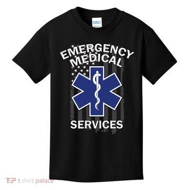 Emergency Medical Services Flag Kids T-Shirt