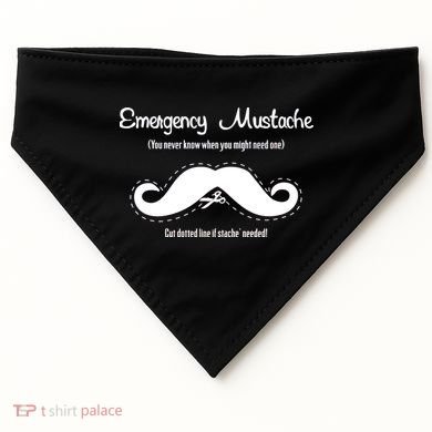 Emergency Mustache USA-Made Doggie Bandana