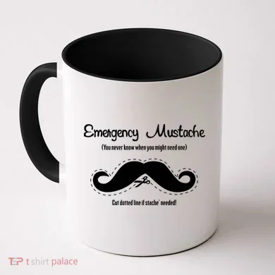 Emergency Mustache Coffee Mug