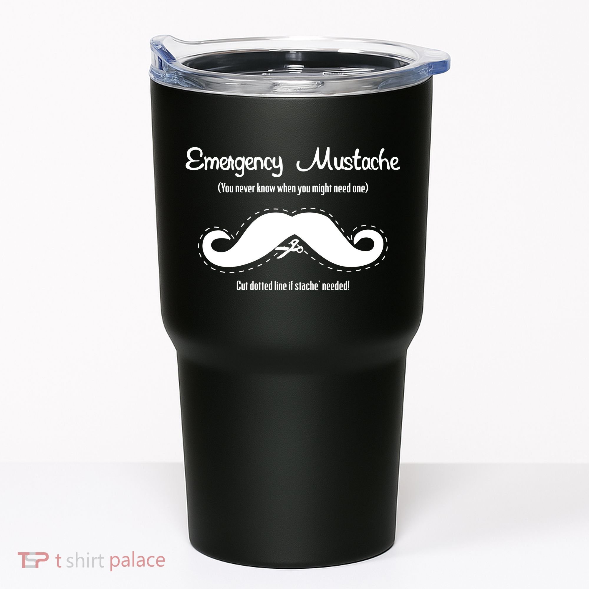 Emergency Mustache Tumbler