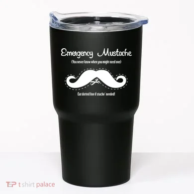 Emergency Mustache Tumbler