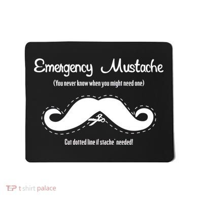 Emergency Mustache Mousepad
