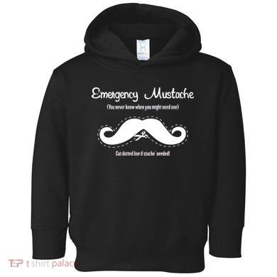 Emergency Mustache Toddler Hoodie