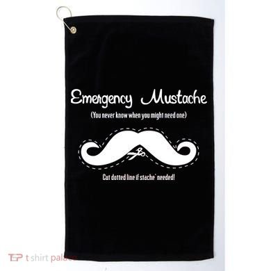 Emergency Mustache Golf Towel