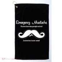 Emergency Mustache Golf Towel thumb 0