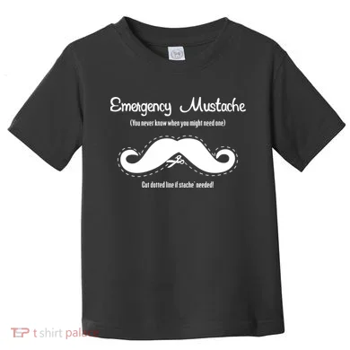 Emergency Mustache Toddler T-Shirt