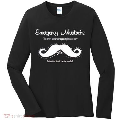 Emergency Mustache Women's Long Sleeve Shirt
