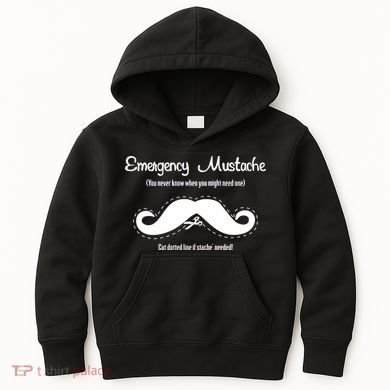 Emergency Mustache Kids Hoodie